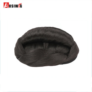 Buy 12 AOSI Hair Braided Clip in Hair Bun Chignon Hairpiece Donut Roller Bun Hairpiece Hand Knitting Braid Synthetic Chignon