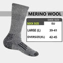 1/2/3 Pairs Merino Wool Socks Men's Autumn Winter Thickened Thermal Socks Mountaineering Breathable Outdoor Sports Socks Large