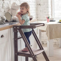 Wooden Step Stool for Preschool - Kid Chair That Grows - Chocolate