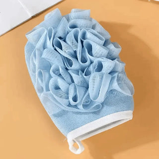 Buy blue Bath Towel, Bath Towel, Bath Flower Two-In-One Women&#39;s Special Ball, Double-Sided Towel, Gloves, Back Rub, Artifact