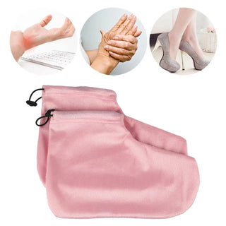 Buy feet-pink 2 Pieces Paraffin Wax Mitts for Hand and Feet Moisturizing Infrared Machine Keep Warm Heat Wax Mitten Cover Bags Foot SPA Liners