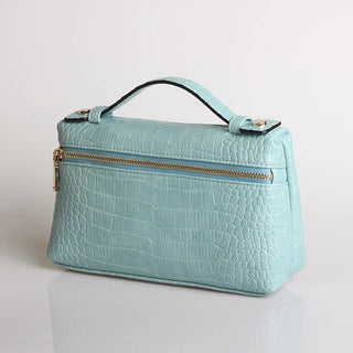 Buy croc-water-blue-l Snake Pattern Clutch Make Up Bags