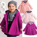 0-36m Baby Girls Coats Autumn Winter Kid Girls Clothes Warm Button Hoodies Coat Kids Girls Jacket Outwear