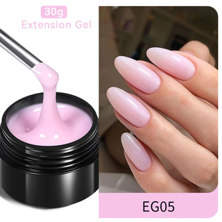 Buy eg05-30ml BORN PRETTY 60/30ml Hard Jelly Extension Nail Gel Polish French Nails Nude Pink White Clear Nail Supplies Gel for Extension