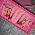 100% Hand Paint Luxury Private Label Artificial Finger and Toe Nails Set Press on Nails