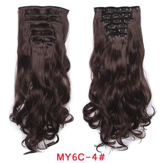 Buy my6c-4 16 Clips Clip in Hair Extension Long Synthetic Hair Heat Resistant Hairpiece Natural Wavy Ombre Hair Piece 6Pcs/Set 20Inch LIHUI