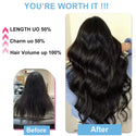 Clip in Hair Extensions Human Hair Brazilian Straight Clip in Natural Black Color Clip Ins Remy Hair 20 22 24 26 Inch for Women