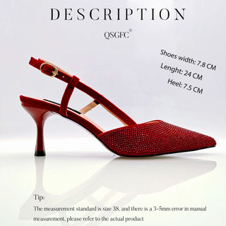 Buy a-pair-shoes-wine Fashion Bag Shoulder Bag and Strap High Heels  Shoes and Bag
