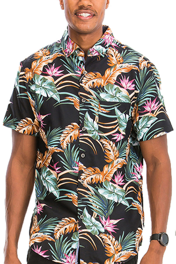 Digital Print Hawaiian Short Sleeve Shirt