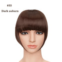 BENEHAIR Fake Bangs Synthetic Blunt Bang Clip in Hair Extension Women Blunts Fringe Hair Black Brown Bangs 2 Clips In