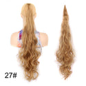 32inch Synthetic PonyTail Long Layered Flexible Wrap Around Fake Tail Hair Extensions Natural Curly Hairpiece for Women