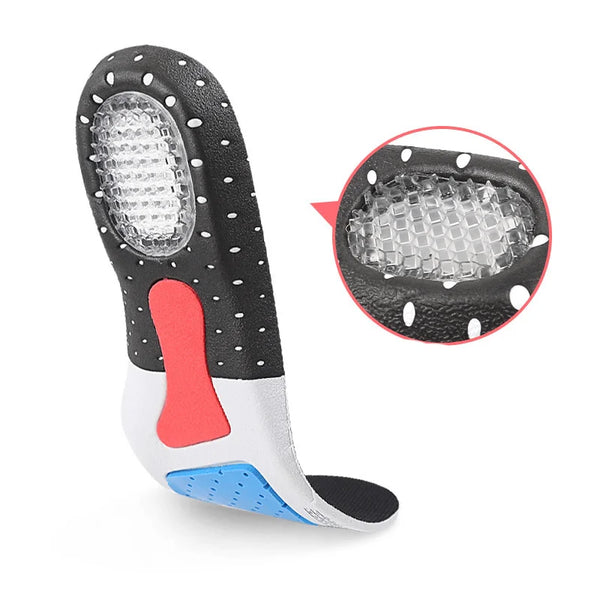 2Pcs=1Pair Unisex Orthotic Arch Support Sport Shoe Sport Running Gel Foot Insoles Insert Cushion Massager Shock Absorption Pad