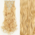 22Inch Long Straight Wavy Hair Extension 7Pcs/Set 16 Clips High Tempreture Synthetic Hairpiece Clip in Hair Extensions