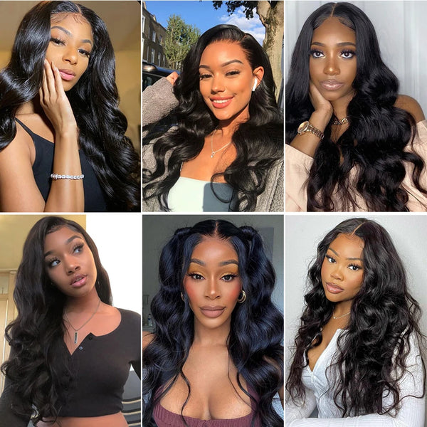 Clip in Hair Extensions Human Hair Brazilian Body Wave Clip in 8 Pcs/Set Natural Black Color Clip Ins Remy Hair 8-26 Inch 120G