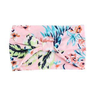 Buy 1001f-pink-flower African Pattern Print Headband