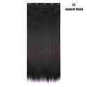 BENEHAIR Synthetic Clip in Hair Extension Long Straight Hair Piece Clip Hair Red Pink Purple Grey Hairpiece Fake Hair for Women