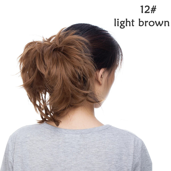 BENEHAIR Synthetic Hair Bun Claw Ponytail Clip in Hair Extensions Fake Hair Hairpiece for Women Ponytail Hair Wavy Messy Bun