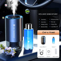 Car Air Freshener LED Light Essential Oil Fragrance Diffuser Smell Distributor USB Rechargeable Aromatherapy Scent Air Refresher