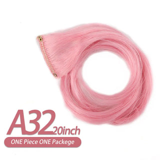 Buy a32 AIYEE Hair Extensions Pure RainBow Hairpiece Clip in Hair Piece Synthetic Long Straight Ombre Pink Red Rainbow Hair Piece