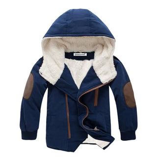 Buy dark-blue Boys Blue Winter Coats &amp; Jacket Kids Zipper Jackets Boys Thick Winter Jacket High Quality Boy Winter Coat Kids Clothes