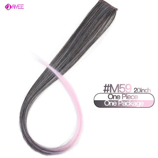 Buy 59 AIYEE Hair Extensions Pure RainBow Hairpiece Clip in Hair Piece Synthetic Long Straight Ombre Pink Red Rainbow Hair Piece