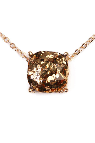 Buy gold 16355 - Cushion Glitter Necklace