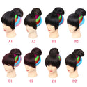 Amir Synthetic Hair Buns With Bangs Clip-In Chignons Heat Resistant Fiber Black Burgundy Colors Hair Piece Ponytail for Women