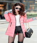 1pcs/Lot Korean Style Winter Woman Long Winter Hooded Coat Oversize Winter Autumn Warm Down Long Coat