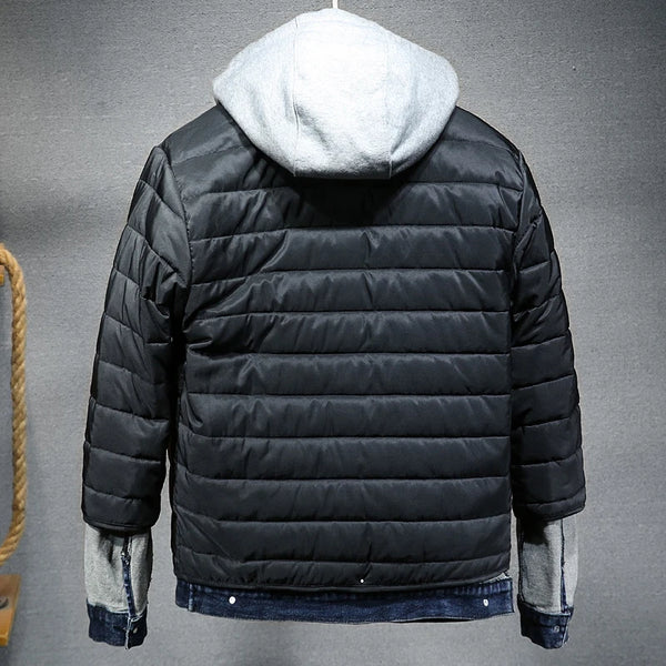 2023 Men Black/Blue Winter Jean Jackets Outerwear Warm Denim Coats New Liner Thicker Winter Wool Large Size M-4xl