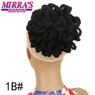 Buy lsfbzb-1b Afro Puff Drawstring Ponytail Extension Synthetic Kinky Curly Ponytail Hair Chignon Dreadlock Buns Afro Puff for Black Women