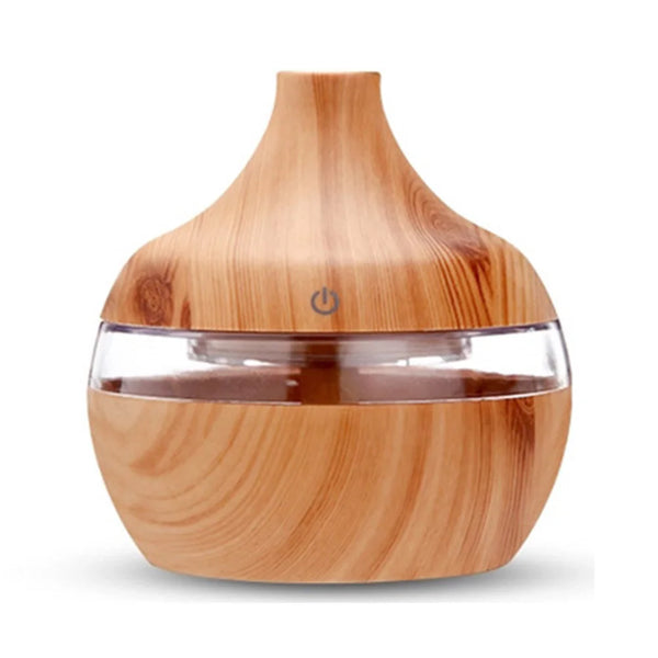 300mL Aroma Essential Oil Diffuser Wood Grain Desktop Air Humidifier Aromatherapy Purifier Mist Maker for Office Home