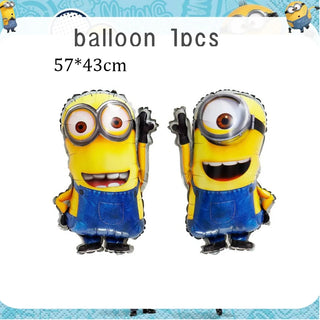 Buy balloon-1pcs Big Eye Yellow Man Birthday Decoration Disposable Tableware Tablecloth Plate Cup Balloon Baby Shower Boys Girls Party Supplies