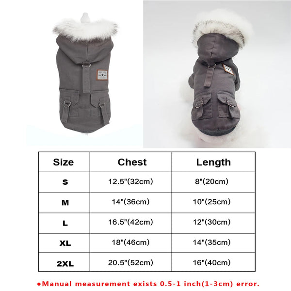 Cool Dog Leather Jacket Coat Warm Winter Pet Clothing Outfit French Bulldog Clothes Coats for Small Medium Dogs