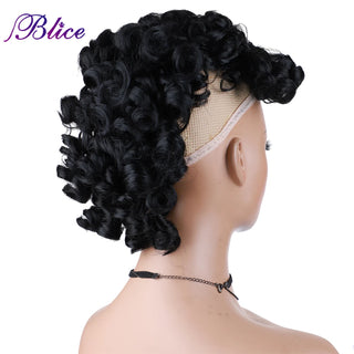 Buy 1 Blice High Puff Curly Chignon Frohawks Hair Synthetic Clip in Hair Extensions All Head Ponytail for Africa American Women