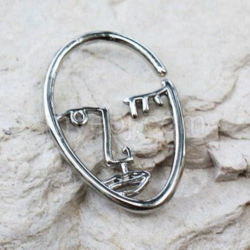 316L Stainless Steel Abstract Face Cartilage Earring