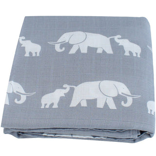 Buy gray-elephant Muslin Swaddle 120x120 Baby Blanket Bamboo Fiber Baby Blankets Newborn Swaddle Stroller Newborn Blanket Pielucha Dropshipping