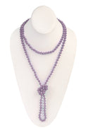 8mm Longline Hand Knotted Necklace