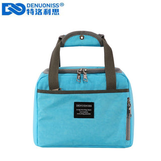 Buy a181-blue DENUONISS Waterproof  Insulated Lunch Bag Necessary Picnic Pouch Unisex Thermal Dinner Food Accessories Tote Thermal Bag