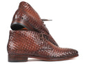 Paul Parkman Men's Brown Woven Leather Chukka Boots