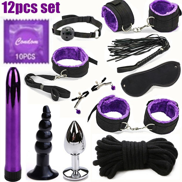 23pcs Sexy Lingerie Nylon Bondage Sex Toy Exotic Set