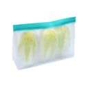 Food Storage Bag Reusable Freezer Bag PEVA Ziplock Silicone Bag Leakproof Top Kitchen Organizer