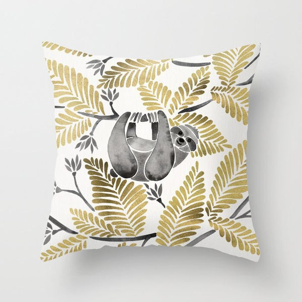 Hot Gold Throw Pillows