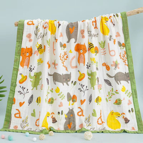 Muslin Bamboo Cotton Newborn Baby Receiving Blanket