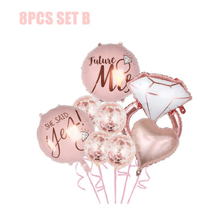 Buy 8pcs-b Bride to Be Party Decorations Latex Balloons Set Cup Plates Bachelorette Party Supplies Veil Sash Team Bride Wedding Decor