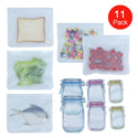 Food Storage Bag Reusable Freezer Bag PEVA Ziplock Silicone Bag Leakproof Top Kitchen Organizer