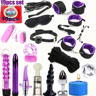 Buy 19pcs-set 23pcs Sexy Lingerie Nylon Bondage Sex Toy Exotic Set