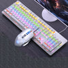 white keyboard mouse