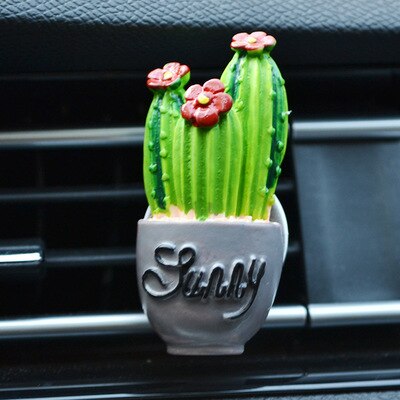 CHIZIYO Car Air Freshener Cactus Plants Perfume Vent Outlet Air Conditioning Fragrance Clip Cute Creative Ornaments