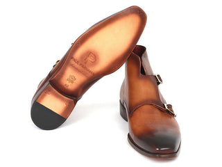 Paul Parkman Double Monkstrap Boots Brown