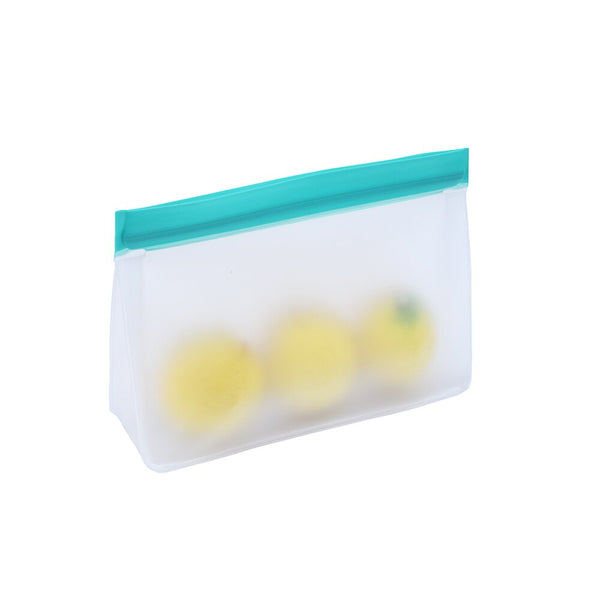 Food Storage Bag Reusable Freezer Bag PEVA Ziplock Silicone Bag Leakproof Top Kitchen Organizer